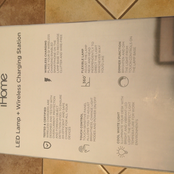 IHome LED+wireless charging station new in sealed box - Picture 4 of 10